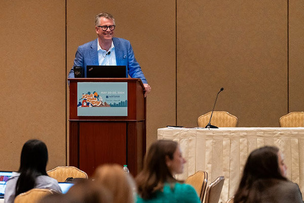 Peter F. Garrett, director of the NCI's Center for External Affairs, at the 2024 NACCDO-PAMN COnference in Salt Lake City, Utah