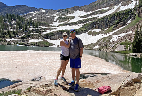 PAMN member Audrey Laine and her husband at Cecret Lake, Utah